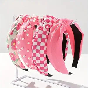 Huachi Hot Pink Headbands for Women Girls Cute Head Bands for Women's Hair