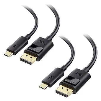 Cable Matters 2-Pack Unidirectional USB C to DisplayPort 1.4 Cable, 6ft