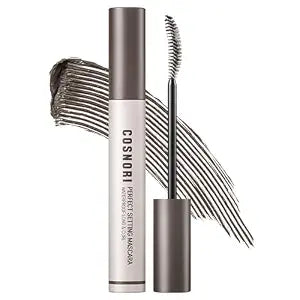 COSNORI Perfect Setting Waterproof Mascara Long&Curl 04 Deep Ash ï¿½ï¿½ï¿½ï¿½ï¿½ï¿½ï¿½ï¿½ï¿½ Natural Defined Lashes with Long-Lasting Curl Hold, Ash Brown Mascara, Smudge-Proof & Clump-F