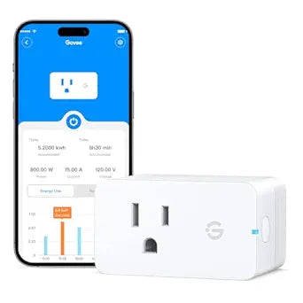 Govee Smart Plug with Energy Monitoring, WiFi Bluetooth Outlet, 1 Pack