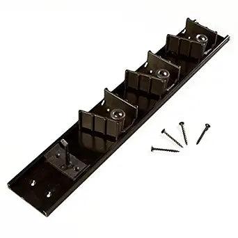 Carlisle FoodService Products 4073100 Roll 'N Grip Mop, Broom and Tool Holder / Storage System, 3 Positions + 1 Hook