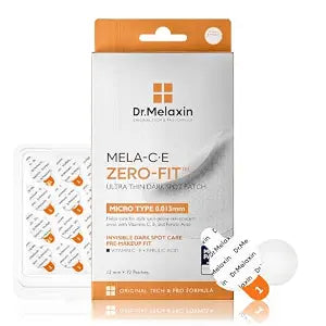 Dr.Melaxin Mela-C��E ZERO-FIT Invisible Ultra Thin Pimple Patches for Face, 0.013mm Post-Blemish Spot Stickers for Red Marks & Skin Tone with Vitamin C, E & Ferulic Acid, Korean Skincare, 72 Count