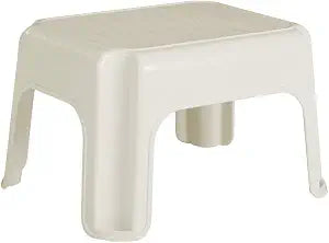 Rubbermaid Roughneck Step-Stool Bisque Lightweight Holds up to 300 pounds Ideal for Kitchen-Bath Skid-Resistant