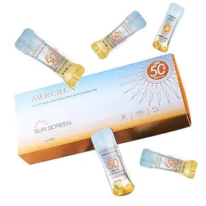 30PCS Mini Sunscreen SPF50+ PA+++ - Travel Size Sunscreen for Face & Body