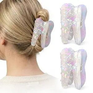2PCS Large Dental Hair Clamps for Thick/Thin/Curly Hair, Tooth Clips Dental Assistant Accessories, Dental Hygienist Gifts Dental Assistant Must Haves for Women