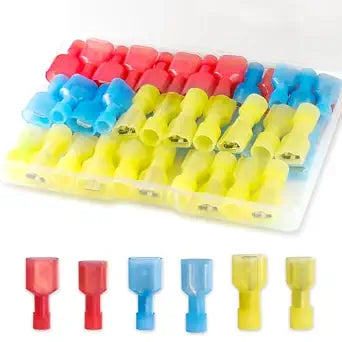 60PCS Spade Connectors, 22-10AWG Spade Terminal, Female and Male