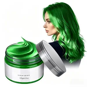 Green Hair Wax – Temporary Dye, Washable Styling Mud for Cosplay (4.23oz)