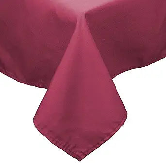 Intedge TCM7272-MAUVE Tablecloth, Square Hemmed Edge, 65/35 Poly Cotton Blend Fabric, 72" x 72" Dining Restaurant Banquet Party Event Table Linen Cover, Made in USA, 1 Each