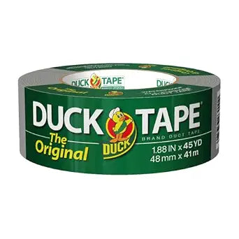 The Original Duck Tape Brand Duct Tape, 1-Pack 1.88 Inch x 45 Yard, Silver, B-450-12 (394468)