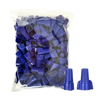 Winged Wire Conectors Nuts,Wire Twist 100 Pcs Blue Electrical Screw Springs Caps Terminals Stainless Assortment Set Screw Terminal P17 10-8AWG
