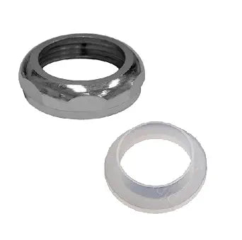 EZ-Fluid 1-1/2" Universal Brass Slip Joint Nut and Tailpiece Washer Gasket,Chrome for 3-1/2 Inch Kitchen Sink Strainer Drain Tubular (1)