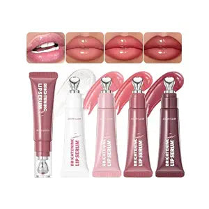 Hydrating Lip Gloss Lip Jam Set, Tinted Lip Gloss Plumping Glossy Jelly Liquid Lipstick Glitter Lipgloss High Shine Lipgloss for Women (4 Colors Set)