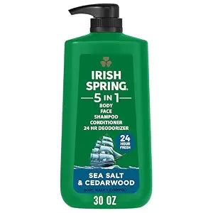 Irish Spring 5 in 1 Moisturizing Body Wash, Sea Salt & Cedarwood, 30 fl oz