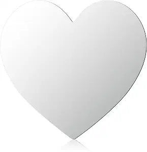 9.44 x 8.46x 1Pcs Heart Shaped Acrylic Wall Mirror Tile for Wall