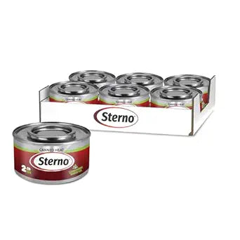 Sterno Canned Heat Ethanol Gel Fuel, 2.25-Hour Burn, 6 Pack