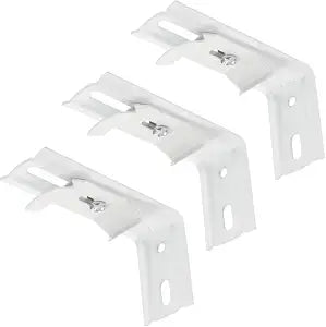 L Bracket 3pcs 4" Length White Color for Vertical Blinds with Headrail Width 1-1/2"(38mm) Outside Mounting Bracket Clips