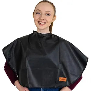 Pelocapa Makeup Cape Hair Dye Cape for Women Short Salon Cape for Stylists Waterproof Haircutting Cape Professional Shampoo Cape, 31.5”L*29”W