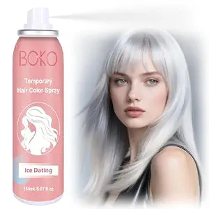 Boko Temporary Hair Color Spray, 150 ML White Hair Dye