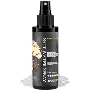 Lion Locs Sea Salt Spray for Locs & New Dreadlocks – Starter Twist & Retwist Texturizing Hair Spray – Vegan, Residue Free, Lightweight Hold with Jojoba & Argan Oils (4oz)