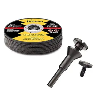 3 Inch 10 Pack Die Grinder Cutting Disc and Mounting Mandrel Kit