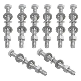 5/16 Inch -18 * 3 Inch U-Channel Sign Post Bolts 304 Stainless Steel Sign Mounting Hardware Traffic Sign Hardware Accessories Sign Post Mounting Bolts and Nuts 8 Piece Set