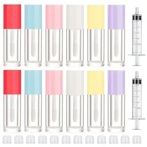 12 PCS 2.5ml Clear Empty Lip Gloss Tubes with Wand for Lipgloss