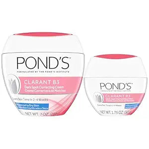 POND'S Clarant B3 Dark Spot Correcting Cream, Full Size + Travel-Size Facial Moisturizer for Balanced to Dry Skin