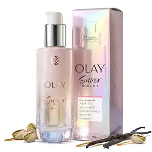 Olay Super Body Oil for Women 5-in-1 Oil + Serum for Luminous Skin, 4 fl oz