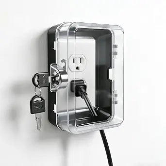 Outlet Cover, Baby Proofing, Shatterproof Safety Lock Box, Anti-Pry Wall Socket Protector, for Home Indoor Electrical Outlets & Switches, 6.69in*4.41in*2.95in (1 PC)