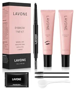 Eyebrow Color Kit with Brow Color & Eyebrow Pencil, 2-in-1 Natural Effects Eyebrow Makeup Set, Easy & Safe to Use 10ml - Soft Brown