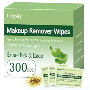 300 Count Makeup Remover Wipes Bulk, Individually Wrapped & Travel Size