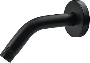 Wall Mounted Brass Shower Arm 6-inches with Flange Replacement for Delta U4993-BL, Matte Black