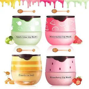 4 PCS Bee Lip Balm Honey Pot, Honey Lip Balm Bulk Gifts for Women & Girls
