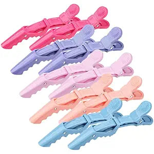 Plastic Non Slip Hair Clips for Women, Professional Alligator Hair Clips, Hair Styling Clips Sectioning Clips of Hair Salon (10PCS Macaroon)