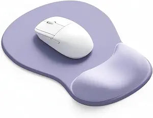 eulps Mouse Pad with Gel Wrist Rest, Ergonomic Comfortable Computer Wrist Support for Laptop, Pain Relief Mousepad with Non-Slip PU Base for Office & Home (02Purple)