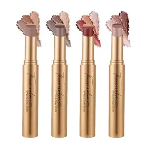 Roseye 4 Pcs 3 Color Eyeshadow Stick, Gradient Shimmer Eyeshadow Pencil