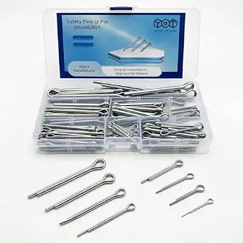 110Pcs Carbon Steel Cotter Pin Assortment Kit 8 Sizes Hitch Lock