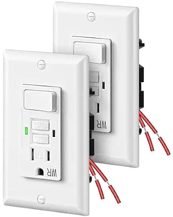 DEWENWILS 2-Pack 15A GFCI Switch Outlet Combo, Tamper-Resistant GFCI Outlet