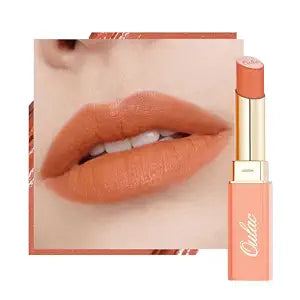 Oulac Satin Matte Lipstick for Women - Orange Moisturizing Creamy Lip Color, Full Coverage, Hydrating with Hyaluronic Acid & Vitamin E, Long Lasting, Vegan, Cruelty-Free, 4g SG18