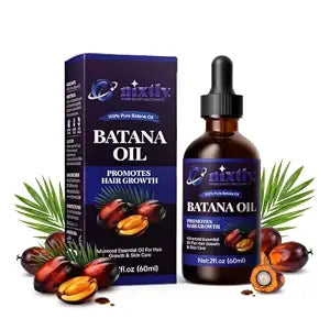 Batana Oil for Hair & Scalp - 100% Pure, Unrefined Batana & Argan Oil - Deep Moisture, Frizz Control & Split End Repair for Dry, Damaged Hair - Lightweight, Non-Greasy - 2.02 fl oz / 60ml