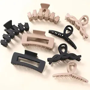 8 Pack Large Claw Clips for Women, Strong Hold Matte Non Slip Hair Clips