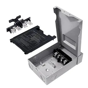 240V 60A Non-Fused Outdoor AC Disconnect Switch Box, Pull-Out Design, 2-Pole 1-Phase 3-Wire, Type 3R Metal Weatherproof Enclosure, Lockable for AC, Heat Pumps & Outdoor Equipment