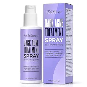 Tobcharm Acne Banishing Body Spray with 1% Salicylic Acid & Azelaic Acid ��� Body Acne Care for Back, Chest & Shoulder Breakouts ��� Fast-Drying Spray for Acne-Prone Skin