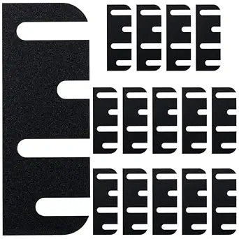 14 Pack Door Hinge Shims, 4 Inch Door Hinge Spacer Kit, Precut Polycarbonate (PC) Hinge Shims with DIY Trimmable for Door Alignment & Repair, Filling Gaps,Staggered Pattern, 1.2mm / 0.05Thickness