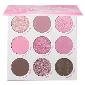 ColourPop Pink Dreams Eyeshadow Palette - Neutral & Pink Eyeshadow Palette with Matte & Glitter Finishes - High Pigment Cool Toned Eye Makeup with Longwear Formula (0.3 oz)