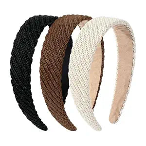 VOBOBE Knitted Headbands for Women, Non Slip Trendy Women Headband Soft Comfortable Fashion Hairband, Pack of 3
