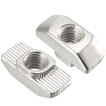 50pcs 4040 Series M8 Thread T Nuts Hammer Head Fastener Nut Sliding T-Nut,Nickel Plated Carbon Steel Nut for 40 Series Aluminum Extrusion Profile T Slot 8mm (4040 Series M8)