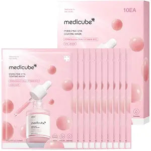medicube Salmon DNA PDRN Pink Vitamin Coated Sheet Mask 10EA