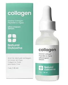 Collagen Peptide Serum for Face, Daily Firming, Lifting and Wrinkle Reducing Facial Serum with Marine Derived Collagen and Hyaluronic Acid 1 oz