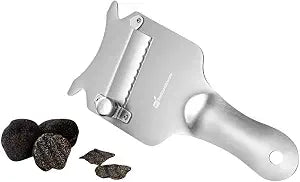 Restaurantware Met Lux 7.4 x 3.2 Inches Truffle Slicer 1 Adjustable Chocolate Shaver - Built-In Hanging Hole For Garlic & Vegetables Stainless steel Cheese Slicer Dishwashable